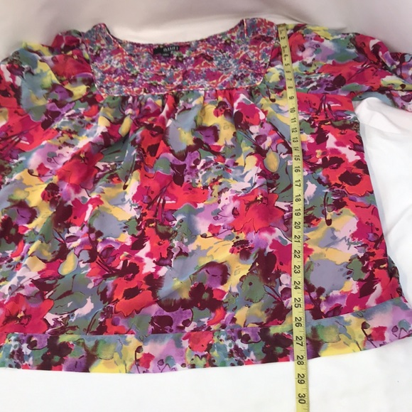 A.N.A Colorful Boho Floral Blouse 3X - Picture 9 of 12